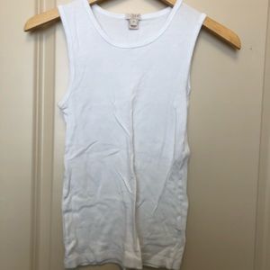 JCREW White Crew Neck Tank top. Sz XS